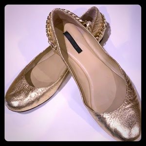 Rachel Zoe Gold Flats